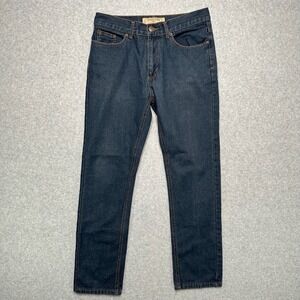 Vintage Genes 1891 Mens Slim Fit Dark Wash Denim Jeans Blue W30 L30 Straight Leg